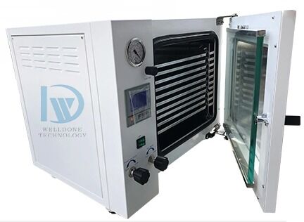 Automatische laboratoriumvacuümdroger met 30~300℃ temperatuurregeling en 2 jaar garantie voor een hoog veiligheidsniveau