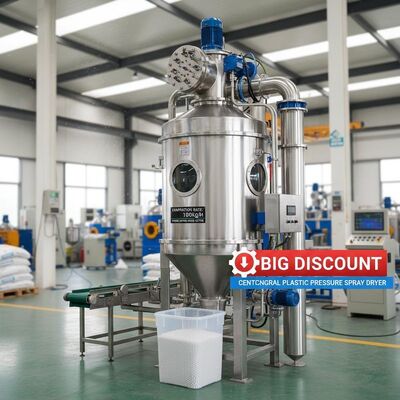 Energiebesparing en grote korting 100 kg/u verdamping centrifugale kunststof druksproeidroger